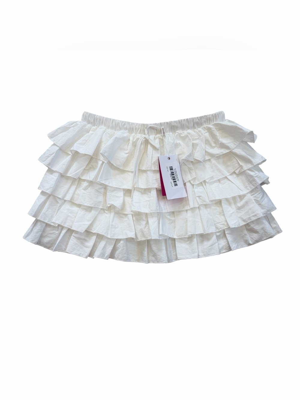 NWT - Women’s White Tiered Ruffle Mini Skirt